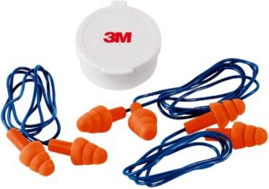 Tapones reutilizables con cable, 3 pares con funda
