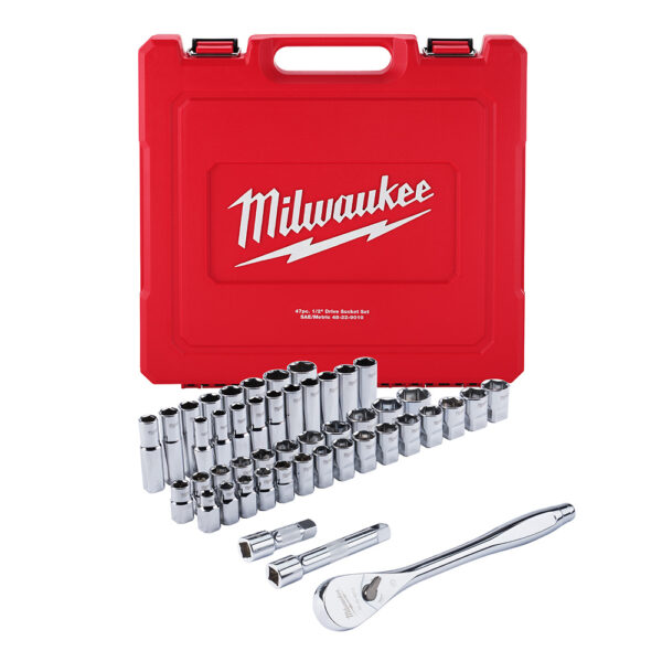 ½” Drive 49 pc Ratchet and Socket Set – SAE & Metric